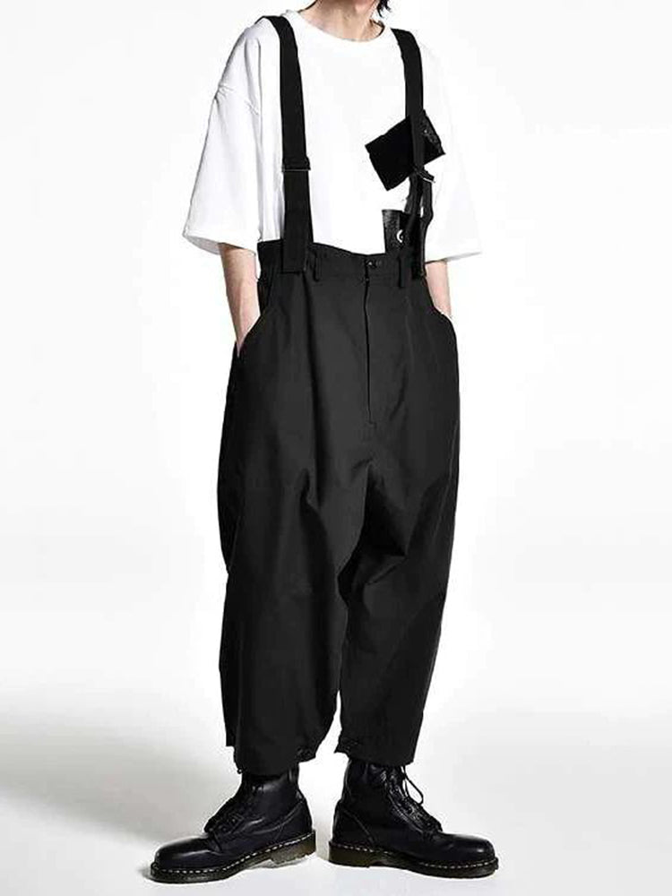 Mens Oversized Cargo Pants Y2K Streetwear Jumpsuit