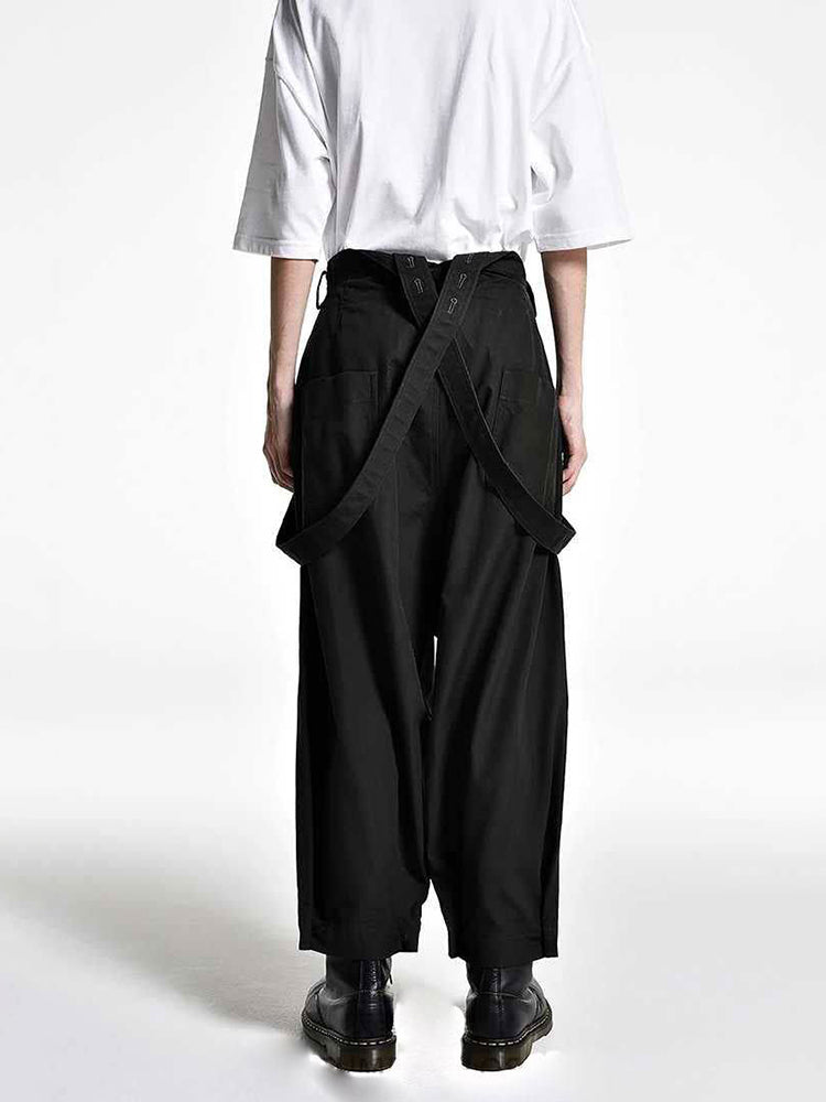 Mens Oversized Cargo Pants Y2K Streetwear Jumpsuit