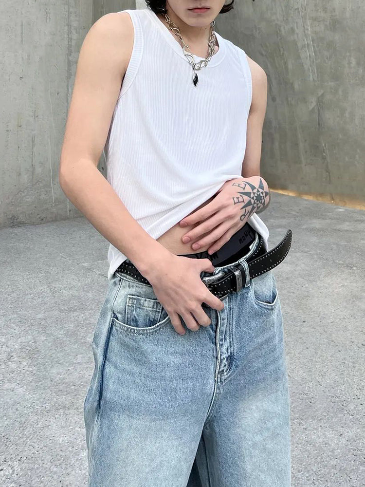 Men Sexy Casual Solid Vest