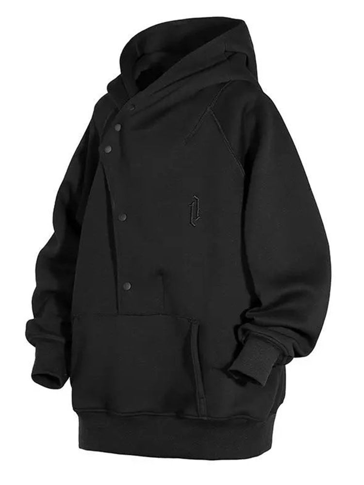 Comprar black Mens Functional Casual Style Hoodie