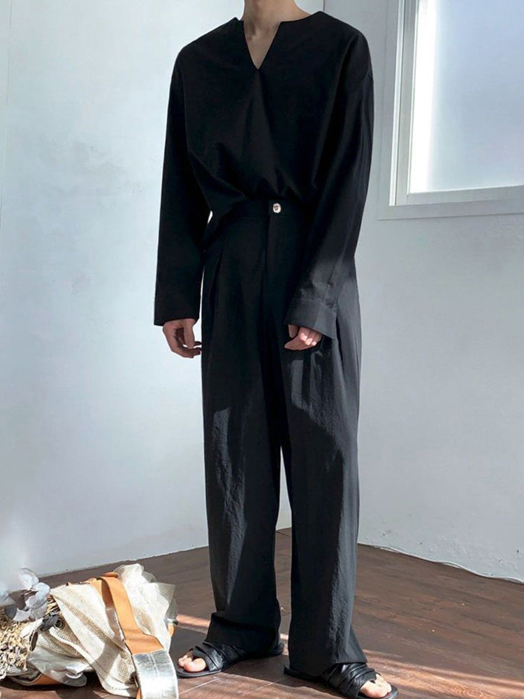 Mens Casual Wide Leg Pants