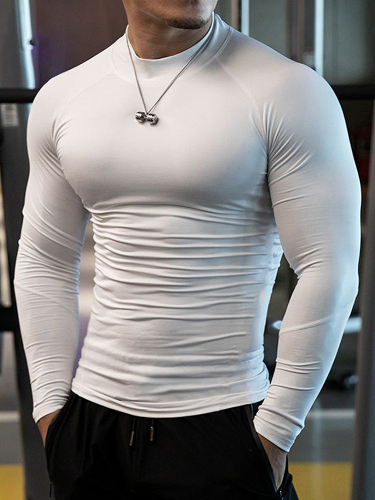 Men Shaping Sports Fitness Casual Long Sleeve Tops