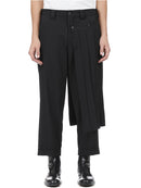 Mens Deconstructed Pleated Straight Leg Pants-5