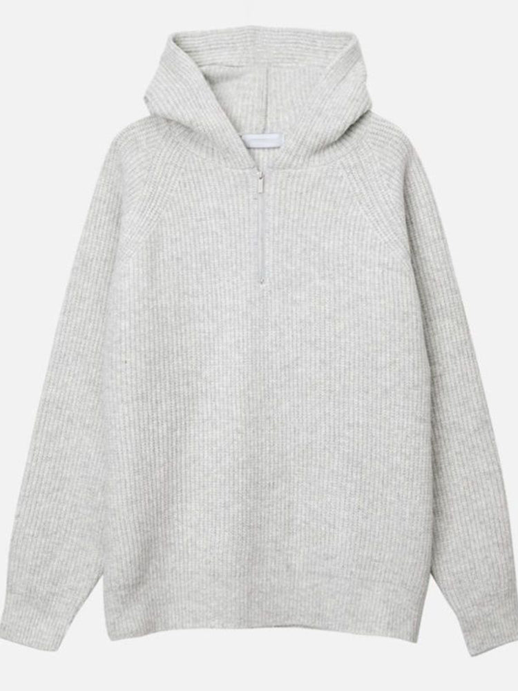 Comprar grey Mens Casual Knitted Loose Comfort Hoodie