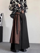 Mens Patchwork Irregular Culottes-1