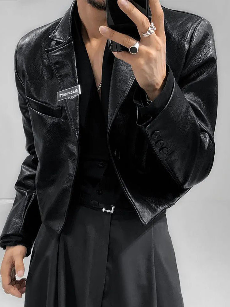 Mens Elegant Autumn And Winter British Casual Street Leather Jacket