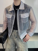 Mens Sexy Zippered Lapel Top-3