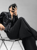 Mens Elegant Autumn And Winter British Casual Street Leather Jacket-2