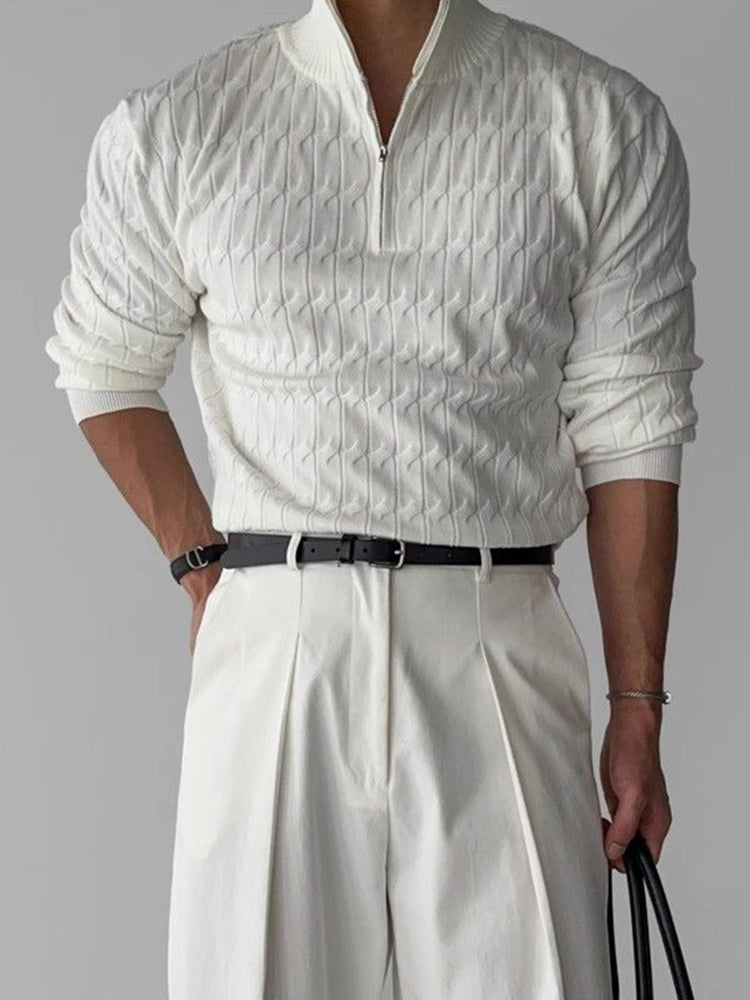 Mens Linen Casual Knitted Sweater