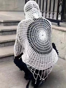 Mens Spider Web Hollowed Out Sweater-4