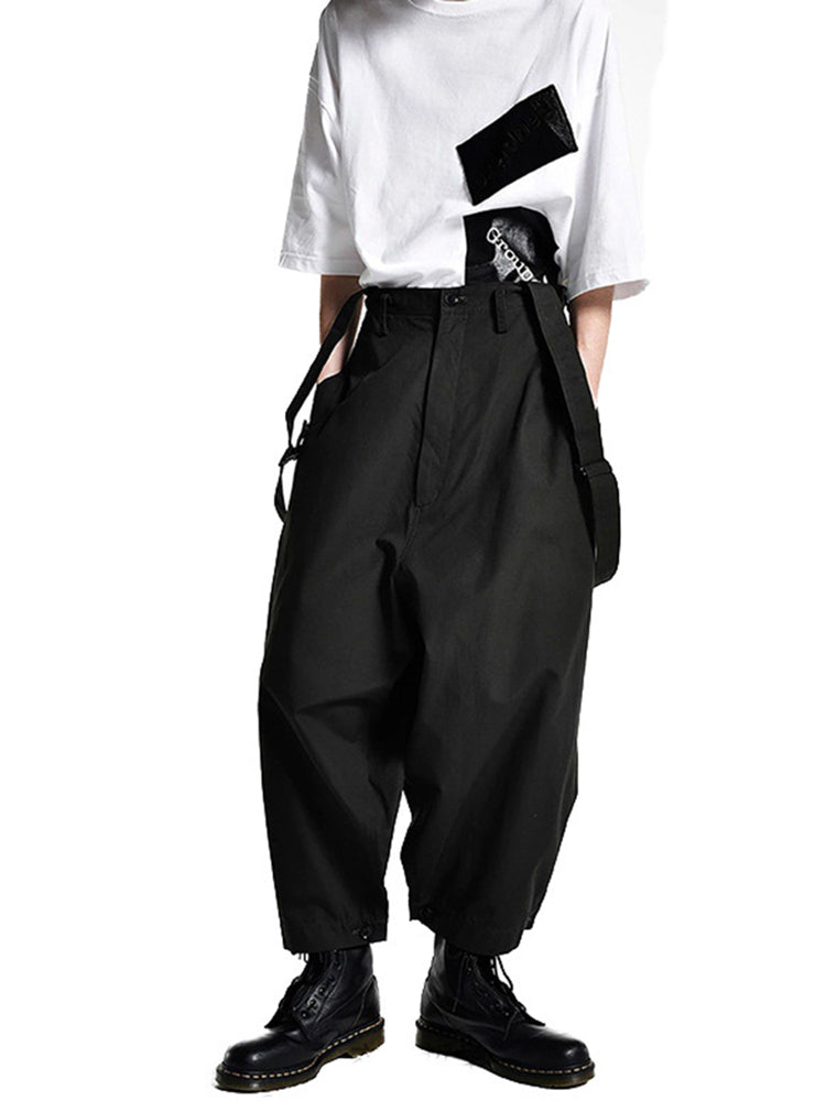 Mens Oversized Cargo Pants Y2K Streetwear Jumpsuit