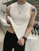 Mens Tight Turtleneck Sweater Vest-3