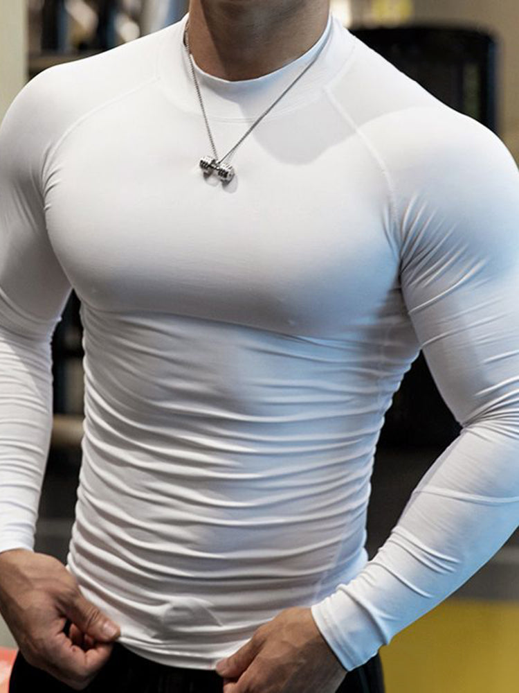 Men Shaping Sports Fitness Casual Long Sleeve Tops