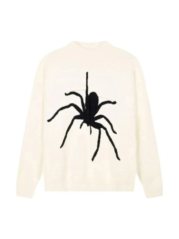 Comprar white Men&#39;s Retro Original Niche Spider Sweater