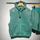 Mens Casual Mesh Shorts Hooded Two-Piece Vest Suit-2