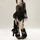 Autumn Y2k Spider Web Black Streetwear Sweater Unisex-3