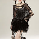 Autumn Y2k Spider Web Black Streetwear Sweater Unisex-2