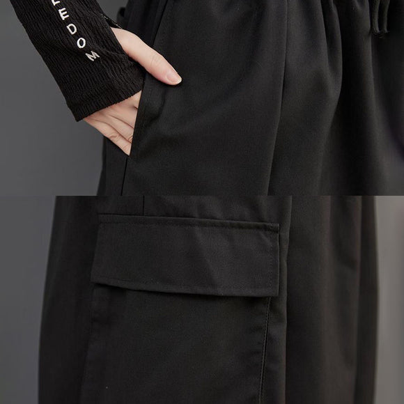 Japanese Large Pocket Casual Culottes Pants Unisex