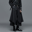 Unisex Harajuku Irregular Double-Layer Skirt Pants-3