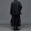 Unisex Harajuku Irregular Double-Layer Skirt Pants-5