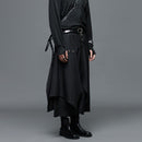 Unisex Harajuku Irregular Double-Layer Skirt Pants-6