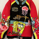 Men's Couple Baseball  Motorcycle Leather Jacket-6