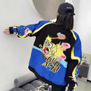 Men's Couple Baseball  Motorcycle Leather Jacket-2