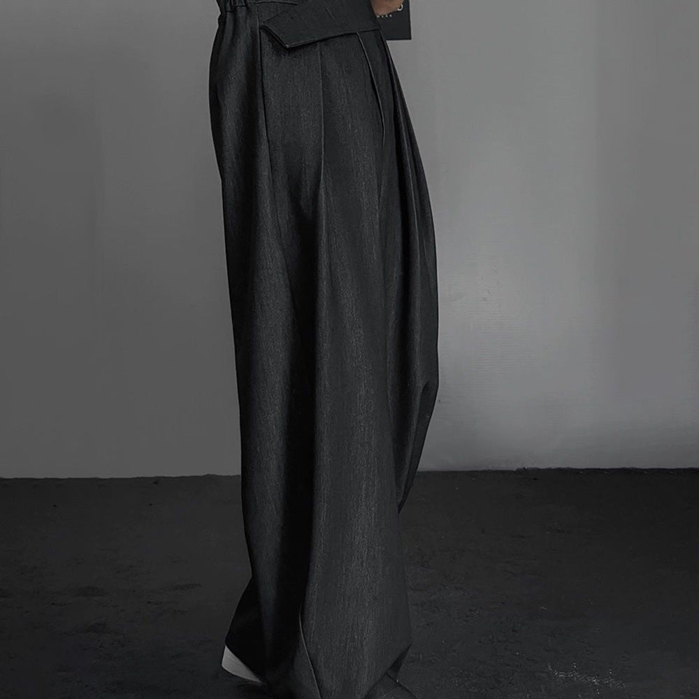 Mens Casual Irregular  Loose Wide-Leg Pants Unisex