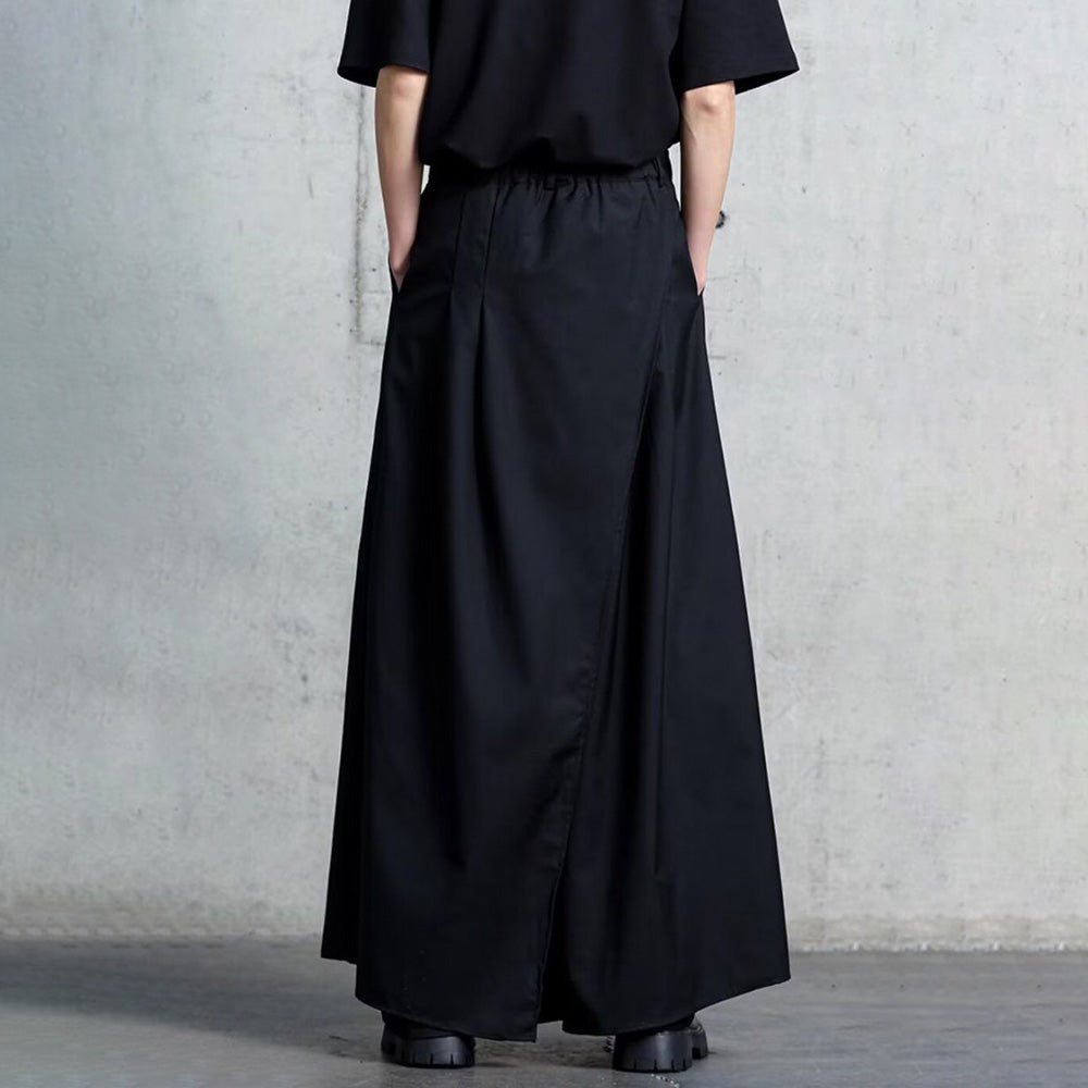 Gothic Style Double-Layer Casual Skirt Pants Unisex