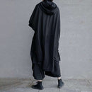 Unisex Dark British Style  Hooded  Windbreaker Autumn-5