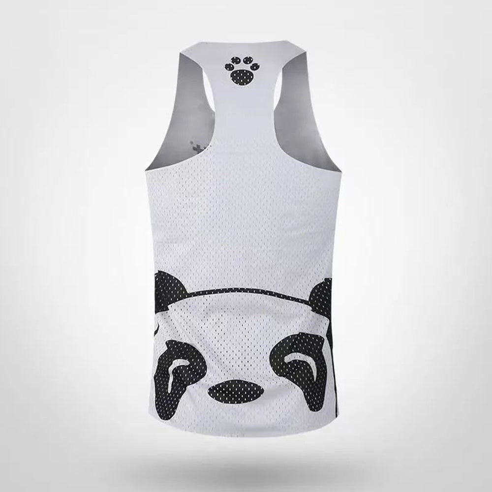 Mens Gym Sports Panda Pattern Vest