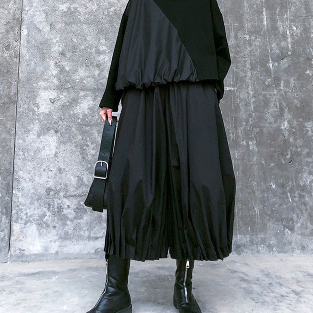 Gothic Pleated Lantern Culottes Harajuku Pants