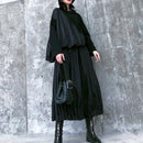 Gothic Pleated Lantern Culottes Harajuku Pants-4