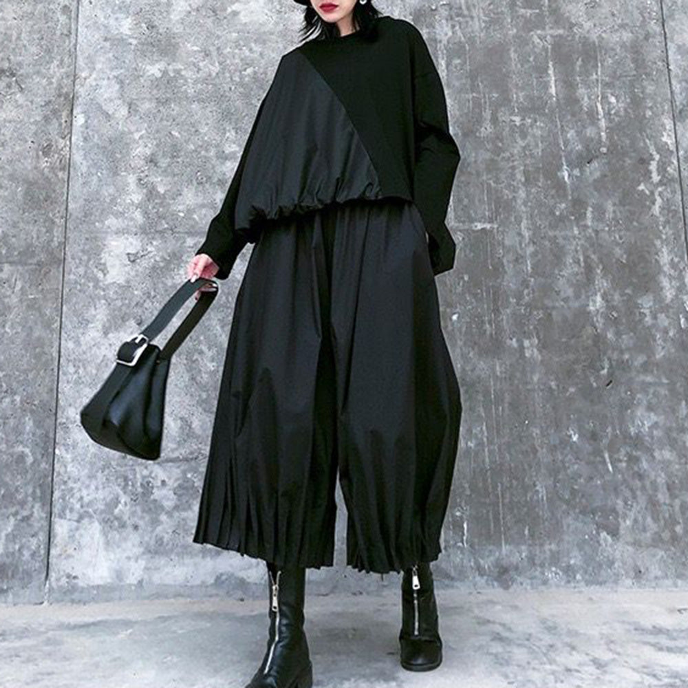 Gothic Pleated Lantern Culottes Harajuku Pants