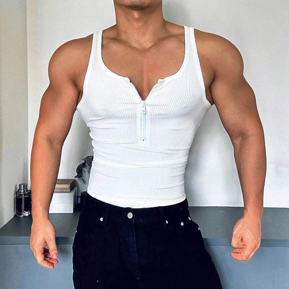 Mens Gym Sports Sexy Casual Jogging Vest