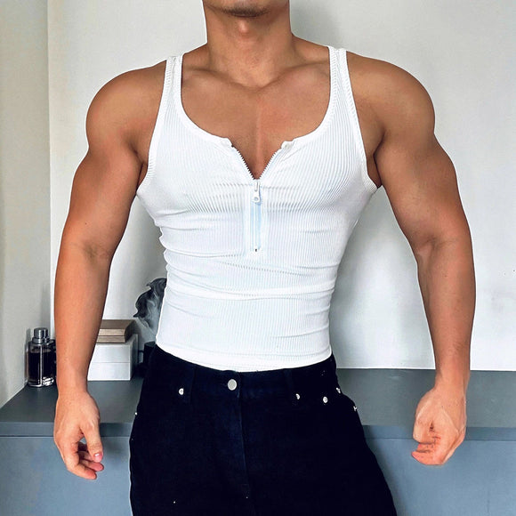 Mens Gym Sports Sexy Casual Jogging Vest