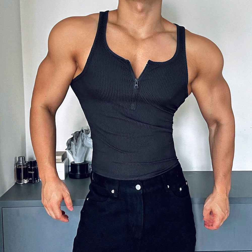 Mens Gym Sports Sexy Casual Jogging Vest