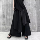 Gothic Y2k Irregular Patchwork Skirt Pants Genderless Streetwear Harajuku Pleated Samurai Pants Hakama Men'S Clothing Unisex-2