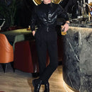 Mens Pu Leather Shirt Rider Motorcycle Casual Shirt Streetwear Fashion All-Match Trend Long-Sleeved Top Men'S Clothing 2025 New-5