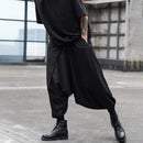 Mens Wide-Leg Cuffed Pants Y2k Gothic Harem Pants Streetwear Japanese Harajuku Campus Joggers Casual Pants Men'S Clothing 2024-5