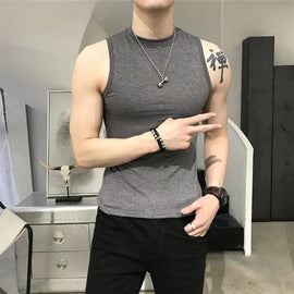 Buy grey Mens Tight Turtleneck Sweater Vest