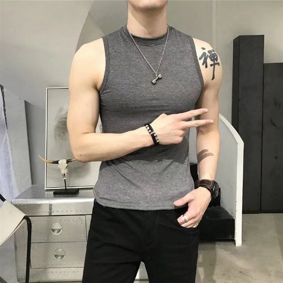 Mens Tight Turtleneck Sweater Vest