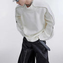 Mens Sweater Hand Zipper Deconstructed Knit Sweater Autumn Streetwear Fashion Campus Performance Long Sleeve Top Men'S Clothing-4