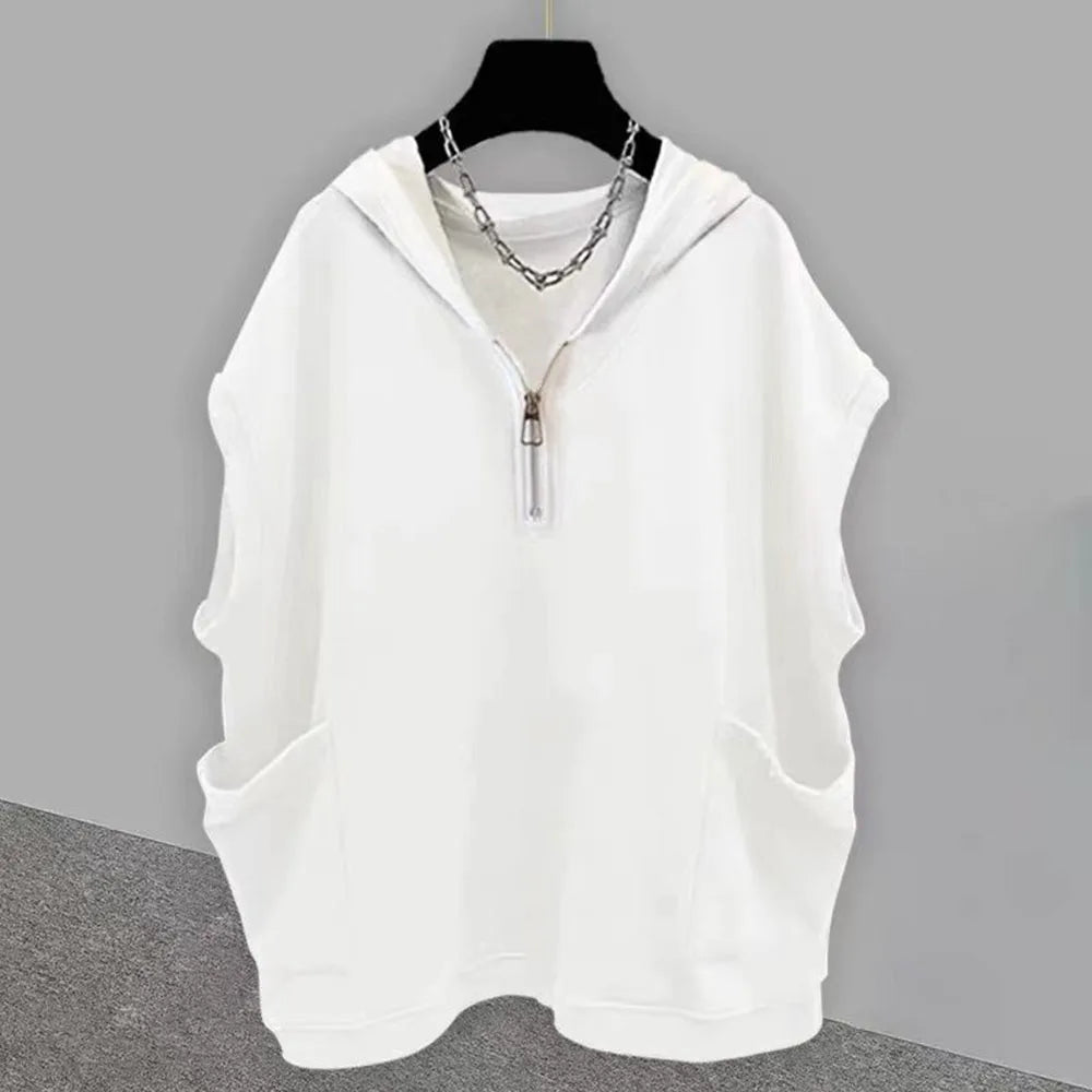 Comprar white Mens Genderless Casual Solid Color Loose Vest