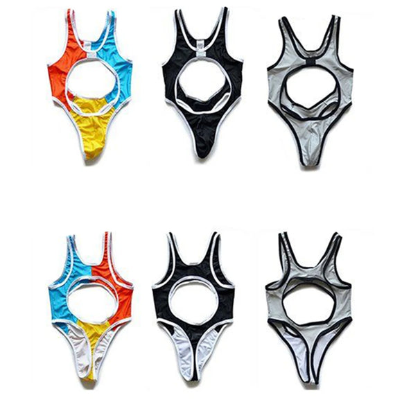 Men's Jumpsuit Sexy Suspender Jumpsuit Hollowed Out Lingerie Nightclub Seductive Stage Personality Shapewear Men's Clothing 2024