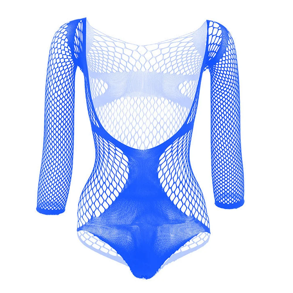 Comprar blue Mens Sexy Nightclub Mesh Perspective Jumpsuit