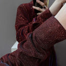 Mens Shirt Reflective Shiny Shoulder Pad Shirt Fashion Personality Temperament Performance Costume Top Men'S Clothing Spring New-6