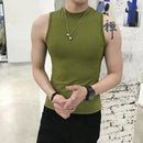 Mens Tight Turtleneck Sweater Vest-8