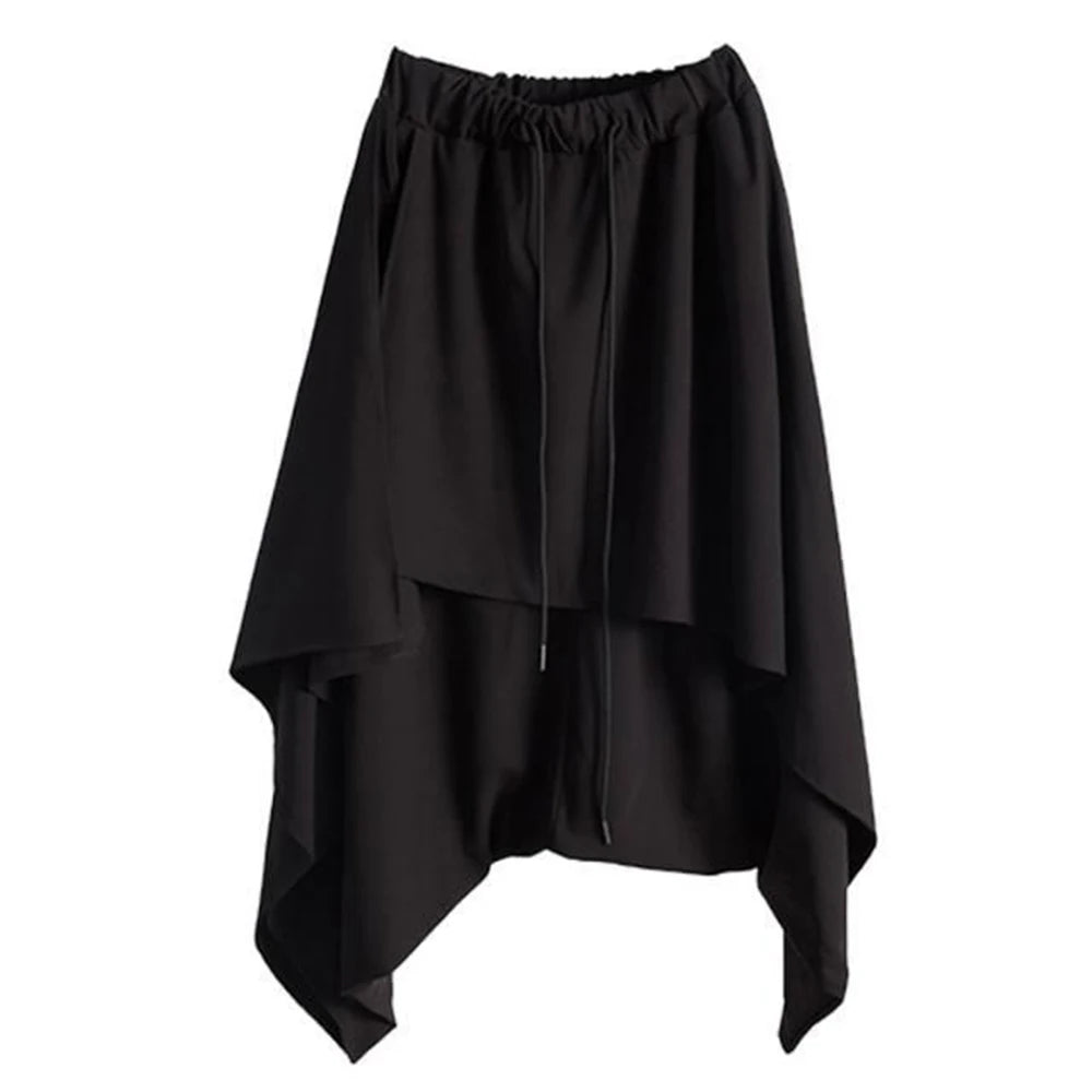 Mens Casual Irregular Loose Wide-Leg Pants