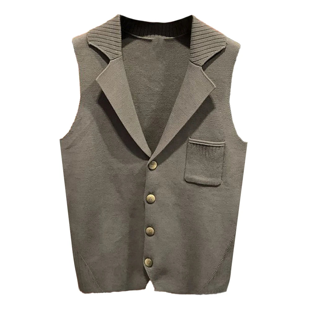 Comprar grey Mens Business Casual Knitted Suit Vest